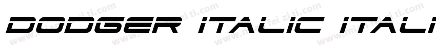 Dodger Italic ItalicVersion 30字体转换